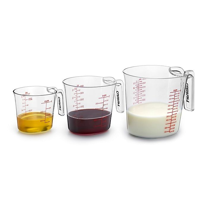 slide 2 of 2, Cuisinart Clear Measuring Cup Set, 3 ct