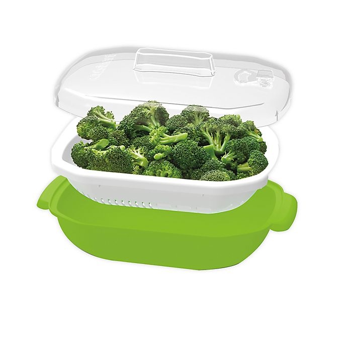 slide 1 of 2, Cuisinart Plastic Steamer Set - Green/White, 3 ct