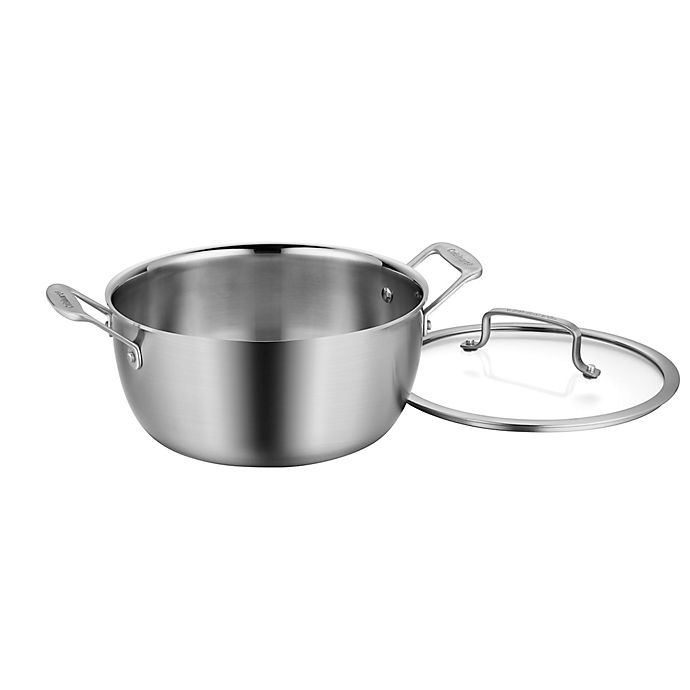 slide 2 of 3, Cuisinart Chef’s Classic Pro Stainless Steel Covered Dutch Oven, 5 qt