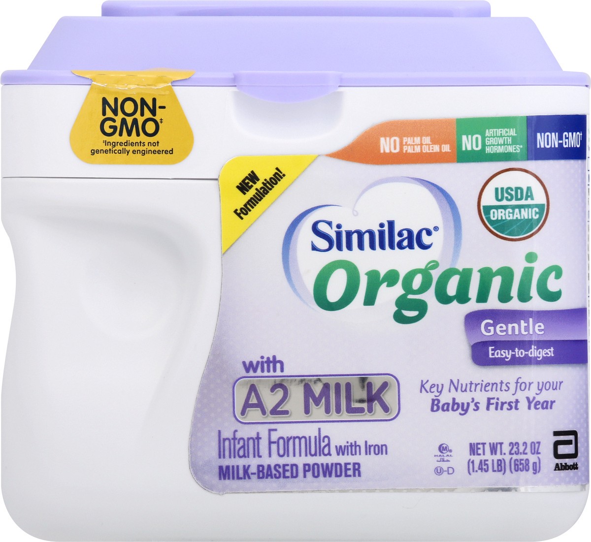 slide 5 of 6, Similac Organic A2 Powder Infant Formula, 20.6 oz