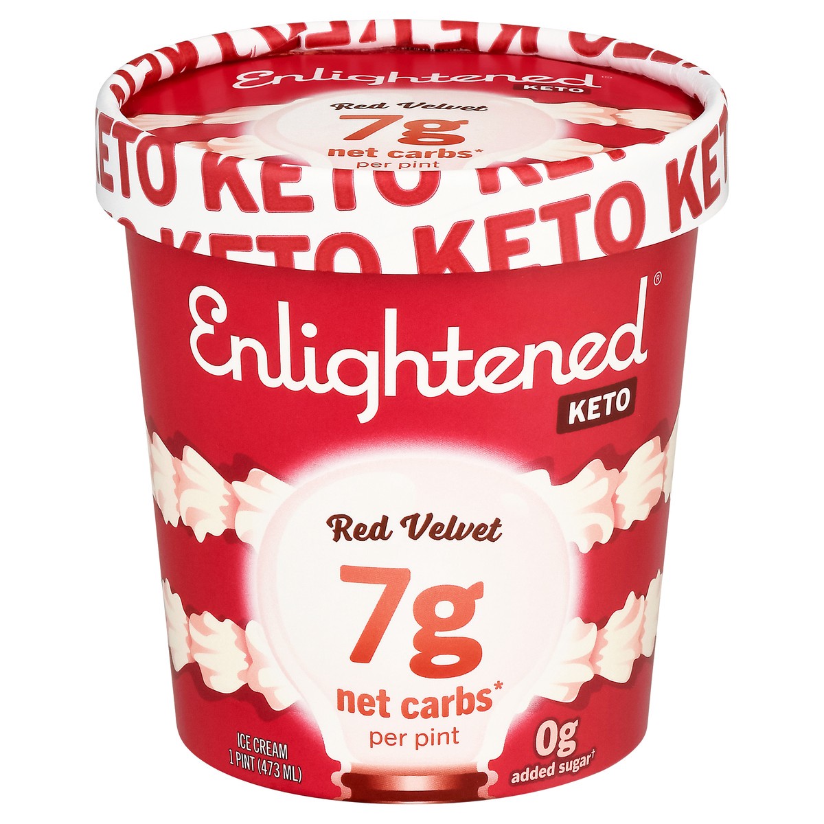 slide 1 of 11, Enlightened Keto Ice Cream Red Valvet, 16 oz