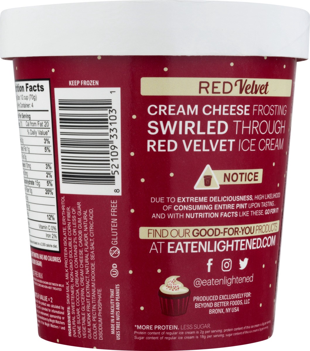 slide 4 of 11, Enlightened Keto Ice Cream Red Valvet, 16 oz