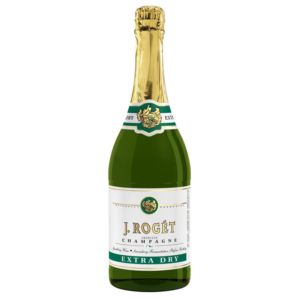 slide 1 of 3, J. Rogét American Champagne Extra Dry White Sparkling Wine, 750 mL Bottle, 25.36 fl oz