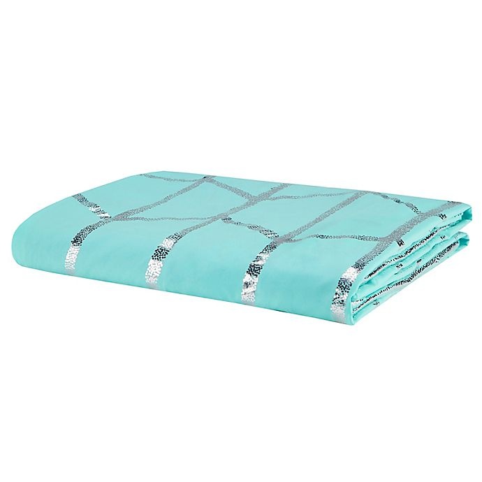 slide 2 of 10, Intelligent Design Raina Full/Queen Duvet Cover Set - Aqua/Silver, 5 ct