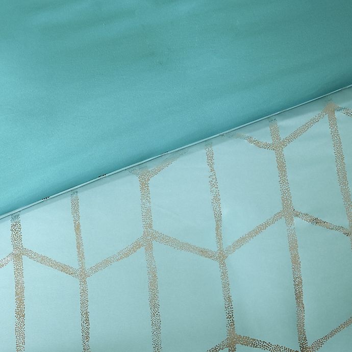 slide 9 of 10, Intelligent Design Raina Full/Queen Duvet Cover Set - Aqua/Silver, 5 ct