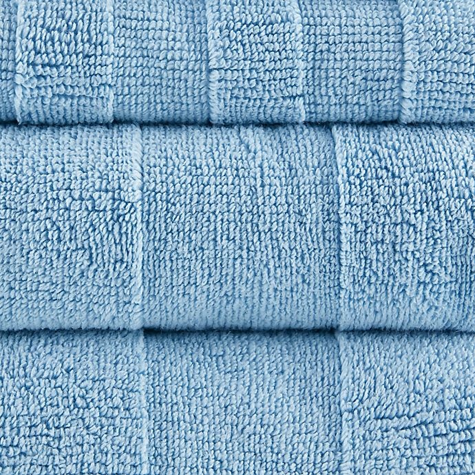 slide 2 of 7, Madison Park Signature Parker Bath Towel Set - Blue, 6 ct