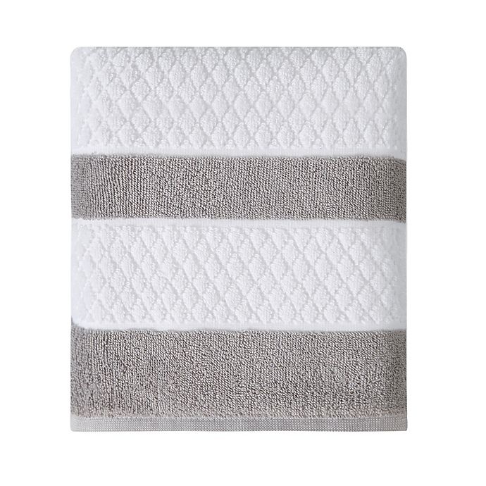 slide 1 of 2, Wamsutta Hotel Border Bath Towel - Grey, 1 ct