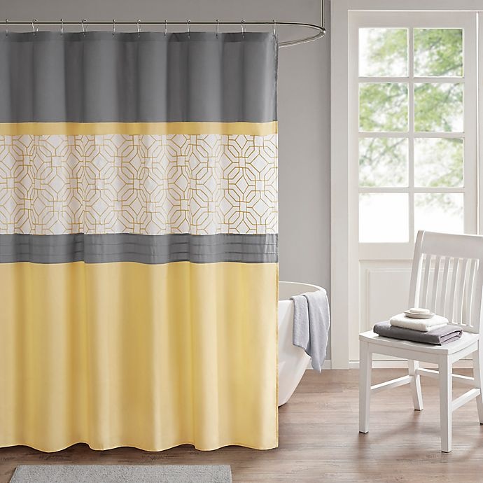 slide 1 of 2, 510 Design Donnel Embroidered Shower Curtain, 1 ct