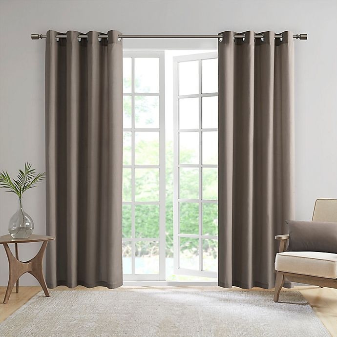 slide 1 of 8, Madison Park Pacifica Solid 3M Scotchgard Grommet Top Outdoor Curtain Panel, 1 ct
