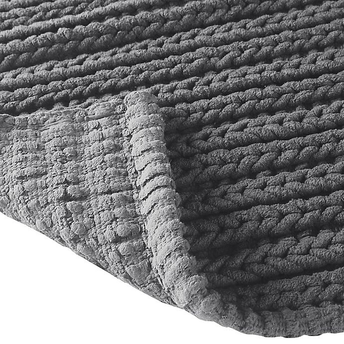 slide 5 of 6, Madison Park Lasso 40 x 24" Chain Bath Rug - Charcoal", 40 x 24 in