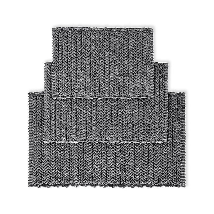 slide 6 of 6, Madison Park Lasso 40 x 24" Chain Bath Rug - Charcoal", 40 x 24 in