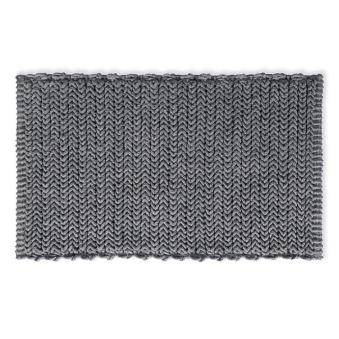 slide 1 of 6, Madison Park Lasso 40 x 24" Chain Bath Rug - Charcoal", 40 x 24 in