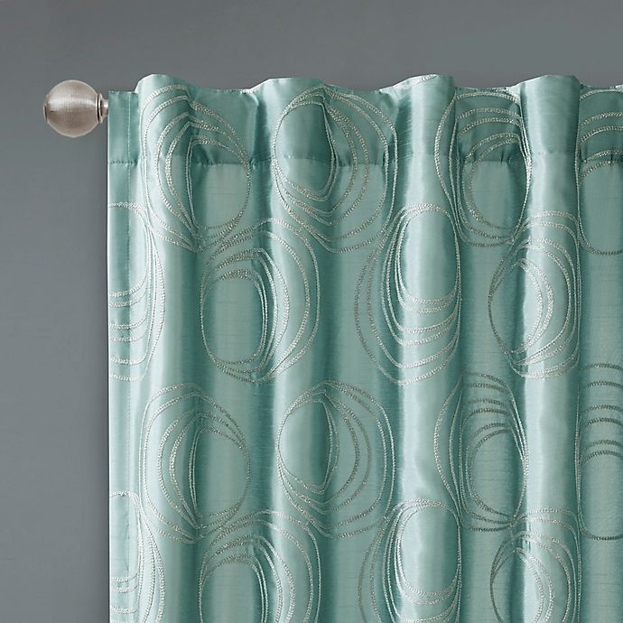 slide 2 of 4, Regency Heights Cosma Rod Pocket/Back Tab Window Curtain Panel - Aqua, 84 in