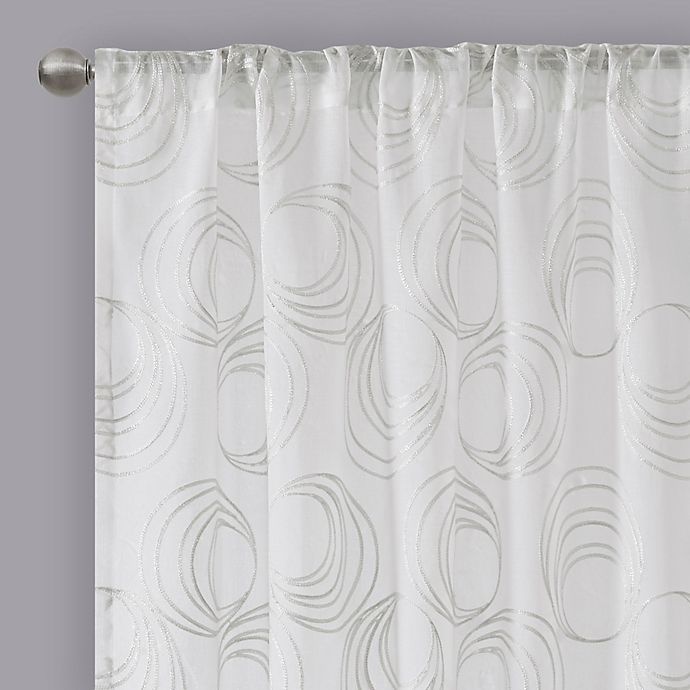 slide 3 of 3, Regency Heights Cosma Rod Pocket/Back Tab Sheer Window Curtain Panel - White, 84 in