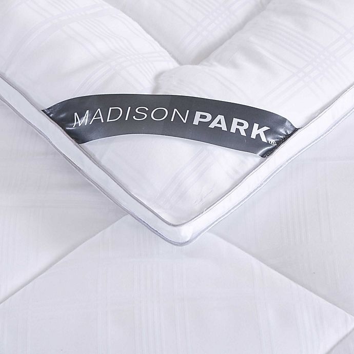 slide 5 of 5, Madison Park 525-Thread-Count Cotton Rich King Comforter - White, 1 ct
