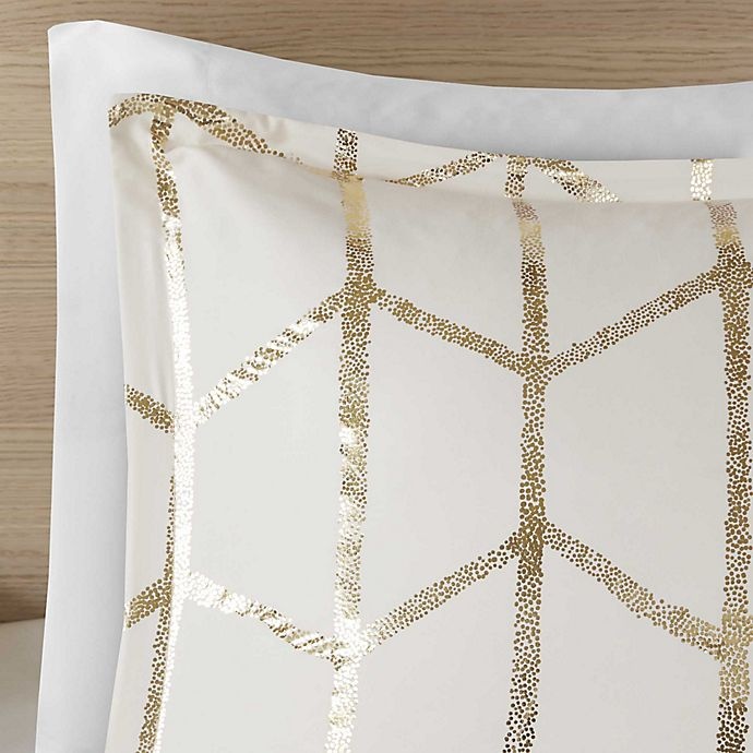 slide 4 of 10, Intelligent Design Raina Full/Queen Duvet Cover Set - Ivory/Gold, 1 ct