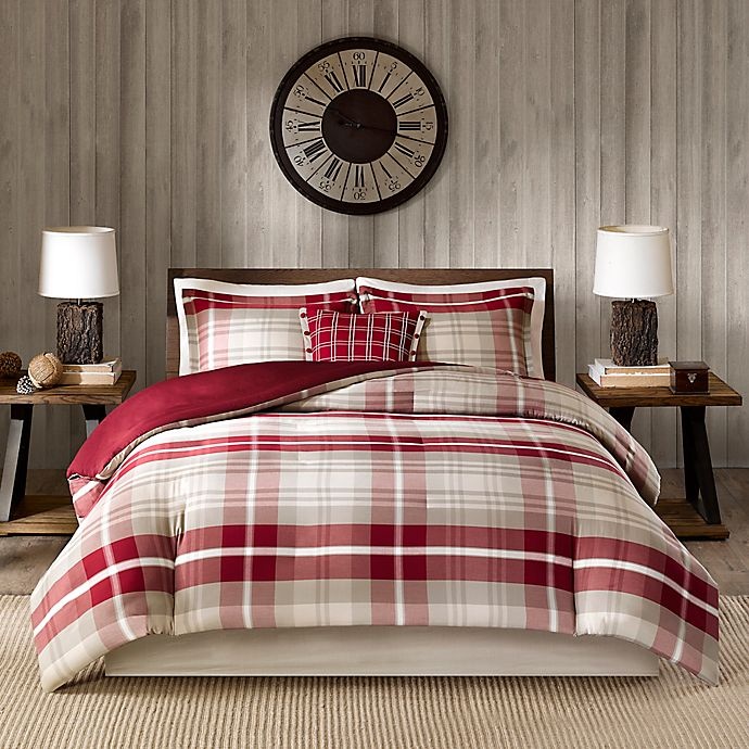 slide 2 of 6, Woolrich Sheridan Reversible King/California King Duvet Cover Set - Red/Tan, 1 ct