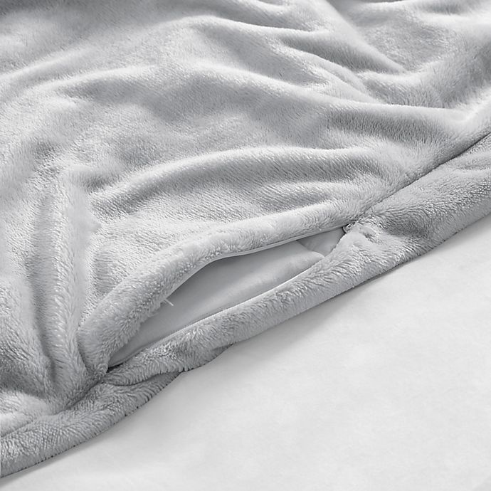 slide 7 of 8, Sleep Philosophy Plush Weighted Blanket - Grey, 12 lb