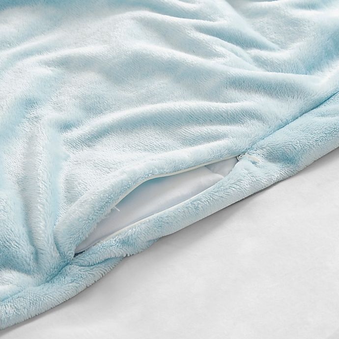 slide 3 of 8, Sleep Philosophy Plush Weighted Blanket - Blue, 12 lb