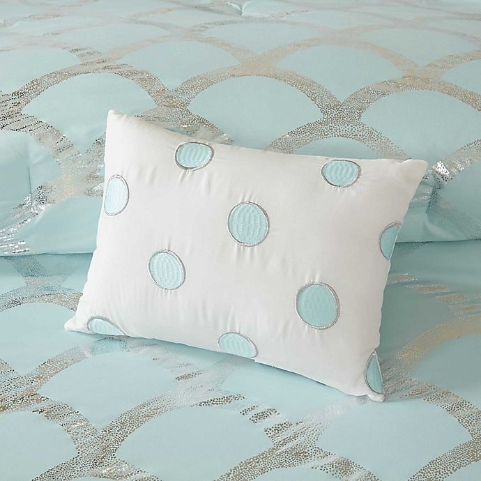 slide 5 of 7, Intelligent Design Lorna Queen Comforter Set - Aqua, 8 ct