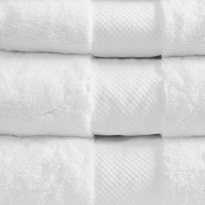 slide 2 of 5, Madison Park Signature Turkish Cotton Bath Towel Set - White, 6 ct
