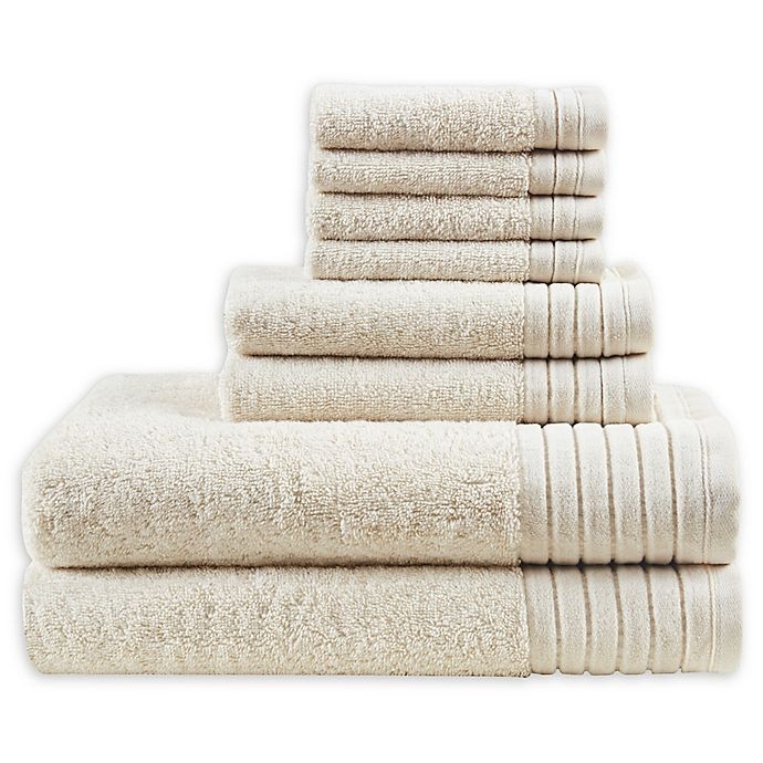 slide 1 of 6, Madison Park Signature Mirage Towel Set - Ivory, 8 ct