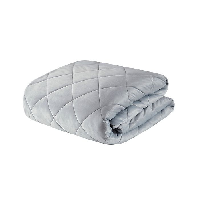 slide 1 of 4, Beautyrest Luxury Faux Mink Weighted Throw Blanket - Grey, 18 lb