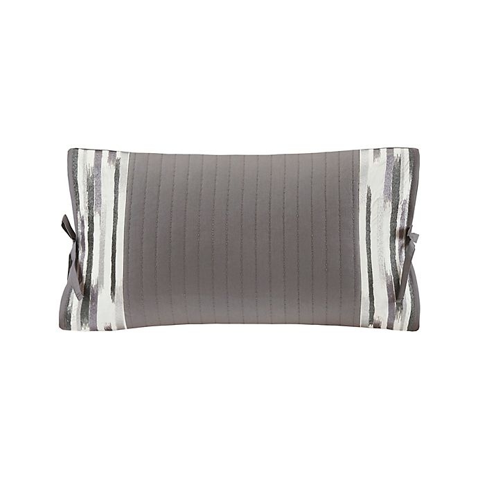 slide 1 of 3, N Natori Hanae Embroidered Oblong Throw Pillow - Grey, 1 ct