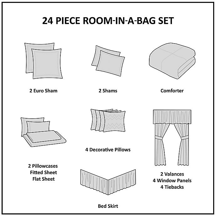 slide 6 of 16, Madison Park Essentials Brystol Queen Comforter Set - Brown, 24 ct