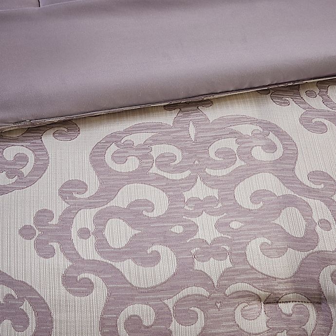 slide 5 of 14, Madison Park Madeline Reversible Queen Comforter Set - Purple, 1 ct