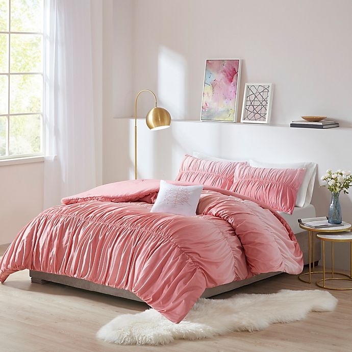 slide 5 of 6, Intelligent Design Ellen Full/Queen Duvet Cover Set - Blush, 3 ct