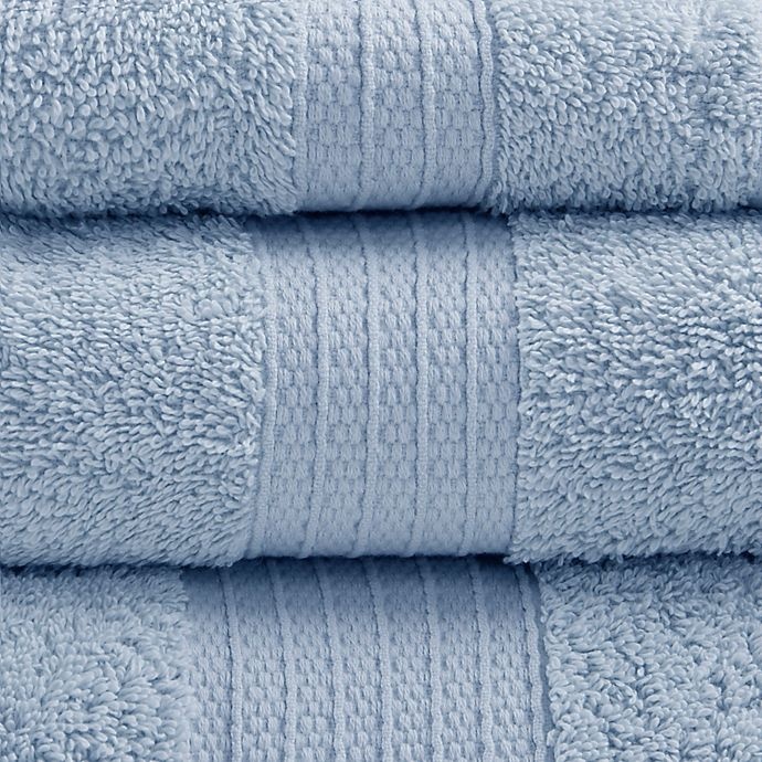 slide 2 of 5, Madison Park Bath Towel Set - Blue, 6 ct
