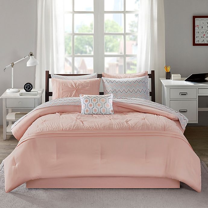 slide 2 of 8, Intelligent Design Toren Twin XL Comforter Set - Pink, 1 ct