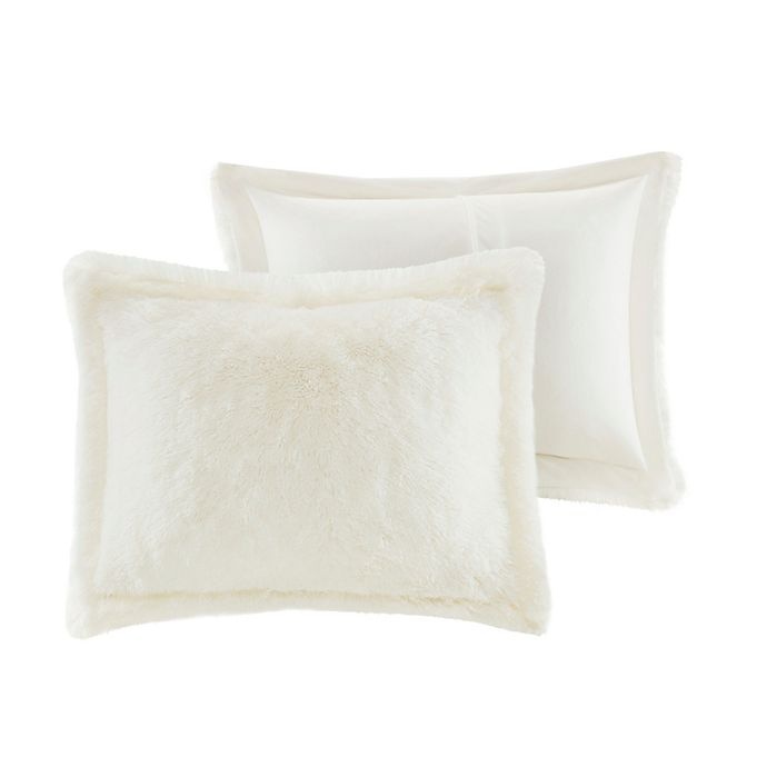 slide 4 of 7, Intelligent Design Malea Shaggy Faux Fur Twin/Twin XL Comforter Set - Ivory, 1 ct