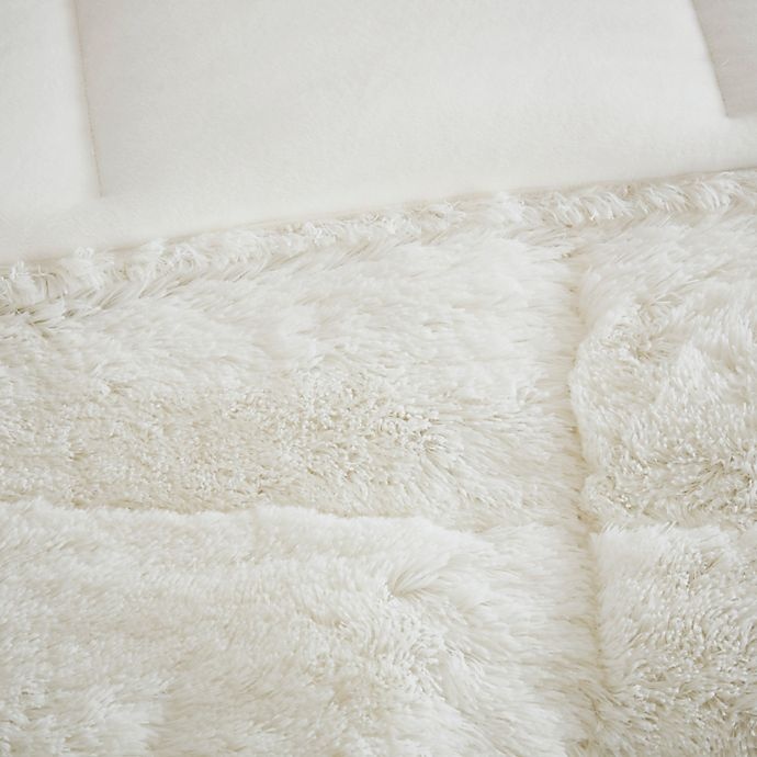 slide 6 of 7, Intelligent Design Malea Shaggy Faux Fur Twin/Twin XL Comforter Set - Ivory, 1 ct