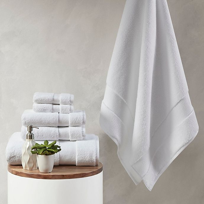 slide 3 of 4, Madison Park Signature Splendor Bath Towel Set - White, 6 ct