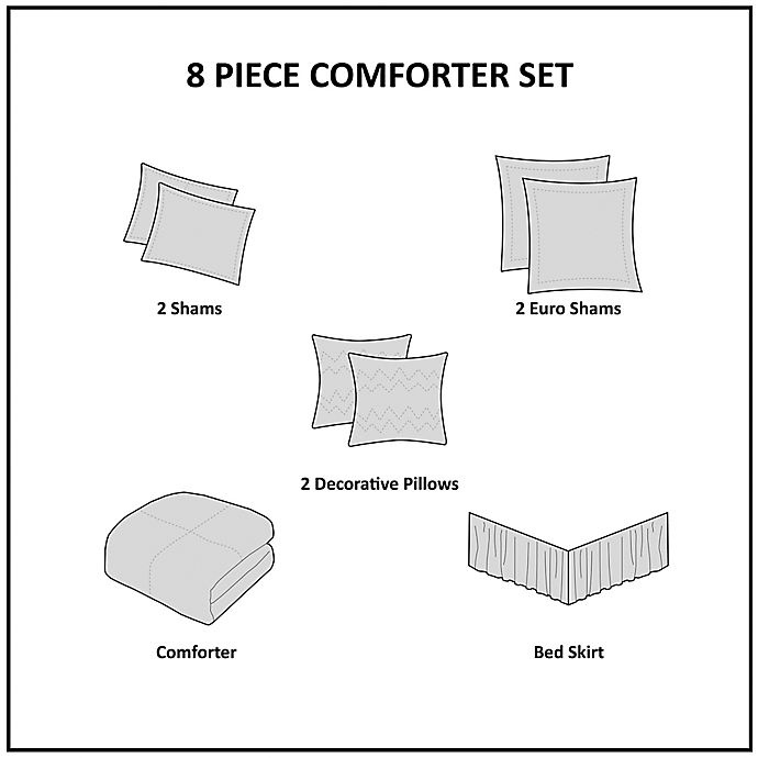 slide 9 of 10, Madison Park Odette Jacquard Reversible King Comforter Set - Tan, 8 ct