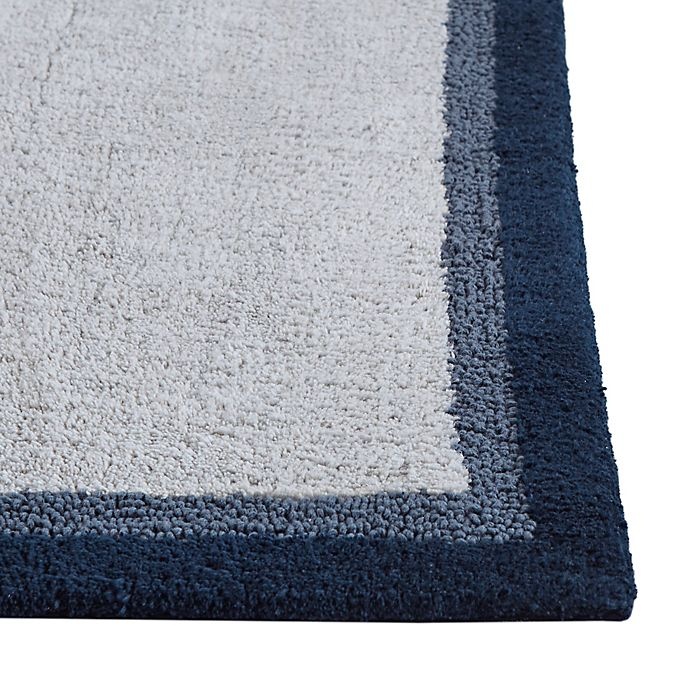 slide 5 of 8, Madison Park Amherst Bath Rug - Navy'', 24 in x 60 in
