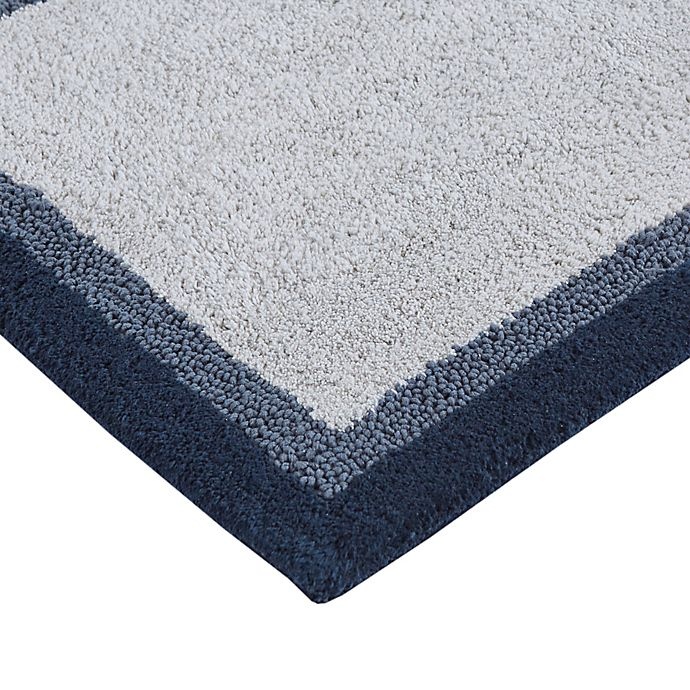 slide 6 of 8, Madison Park Amherst Bath Rug - Navy'', 24 in x 60 in