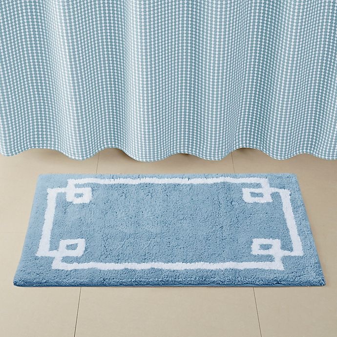 slide 3 of 7, Madison Park Evan Bath Accent Rug - Blue, 20 in x 30 in