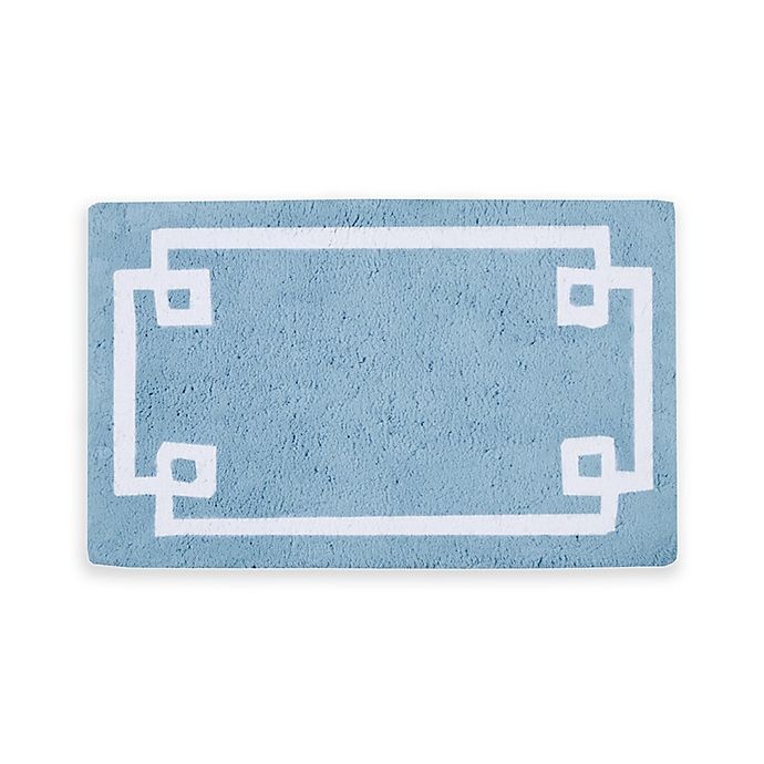 slide 1 of 7, Madison Park Evan Bath Accent Rug - Blue, 20 in x 30 in