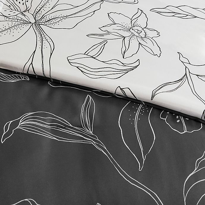 slide 3 of 12, Madison Park Essentials Lilia Full Comforter Set - White/Charcoal, 9 ct