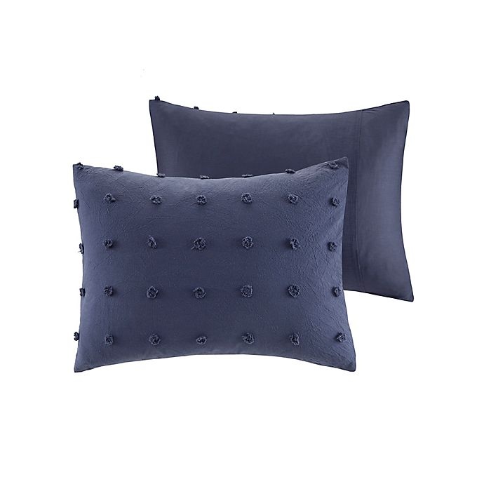 slide 6 of 12, Urban Habitat Brooklyn Cotton Jacquard King/California King Duvet Cover Set - Indigo Blue, 7 ct