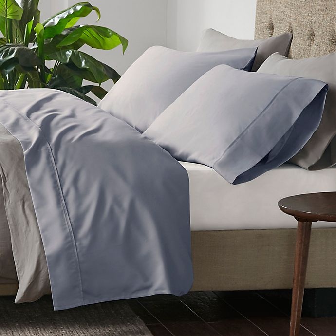 slide 1 of 5, Beautyrest 600-Thread-Count Cooling Cotton Rich Full Sheet Set - Blue, 1 ct