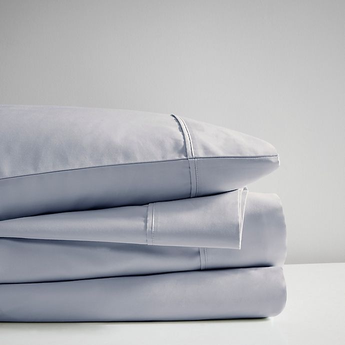 slide 2 of 5, Beautyrest 600-Thread-Count Cooling Cotton Rich Queen Sheet Set - Blue, 1 ct