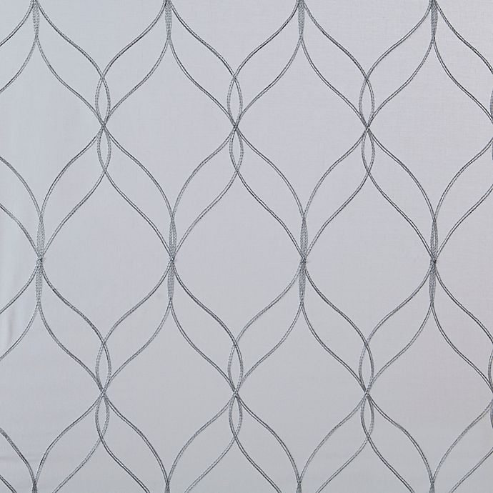 slide 3 of 3, SALT Corwin Grommet Sheer Window Curtain Panels - White/Grey, 2 ct