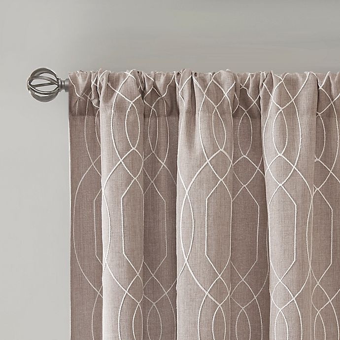 slide 3 of 6, SALT Clancy 108-Inch Rod Pocket Window Curtain Panels - Taupe, 2 ct; 108 in