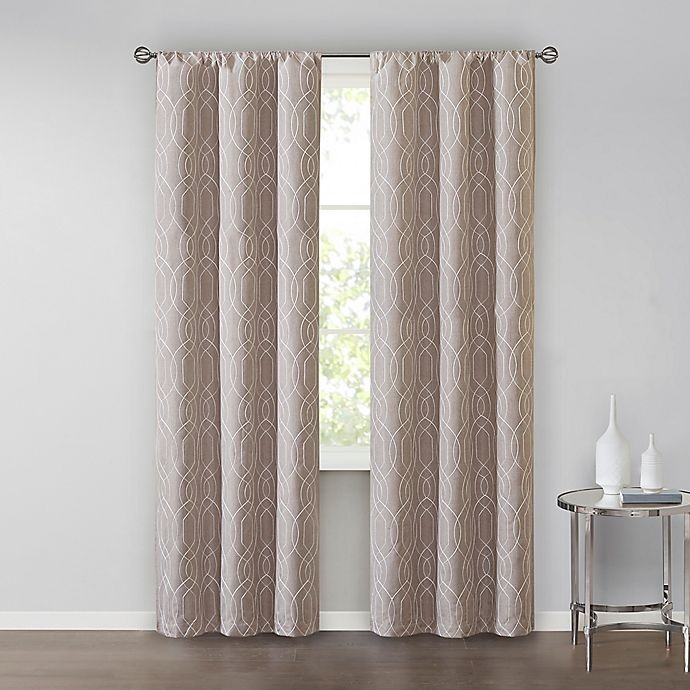 slide 1 of 6, SALT Clancy 108-Inch Rod Pocket Window Curtain Panels - Taupe, 2 ct; 108 in