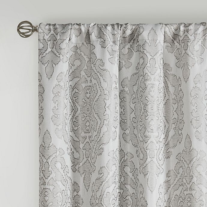 slide 2 of 4, SALT Royce 63-Inch Rod Pocket Room Darkening Window Curtain Panels - Grey, 2 ct