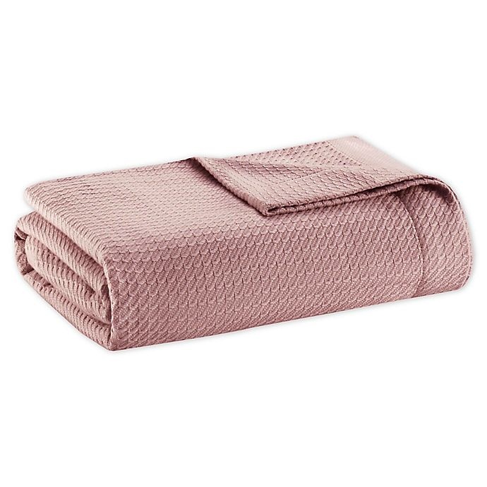 slide 1 of 3, Madison Park Egyptian Cotton Full/Queen Blanket - Rose, 1 ct